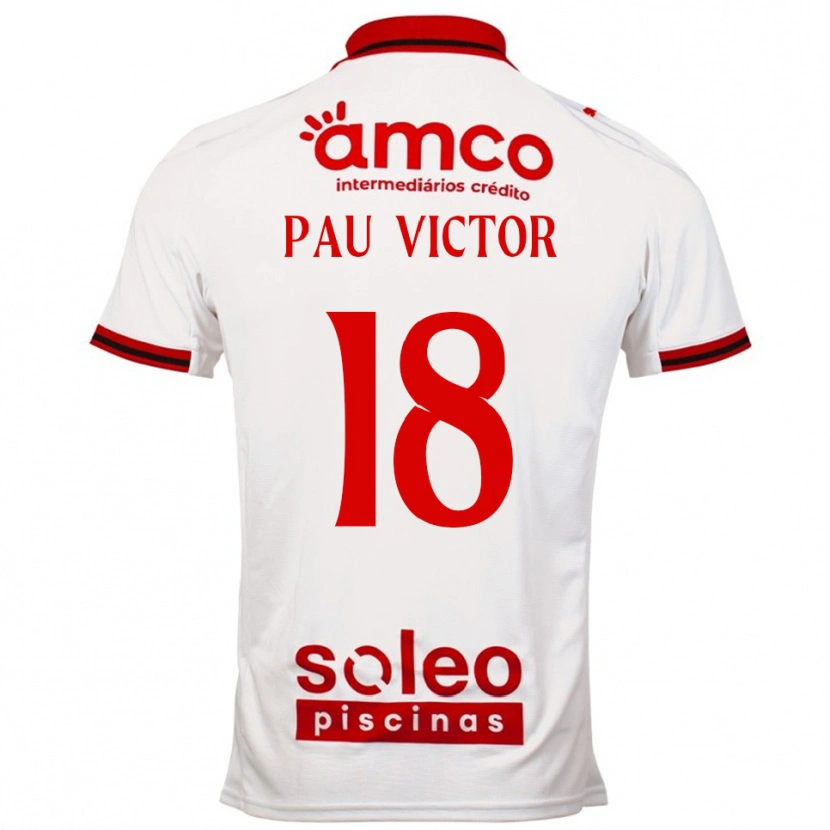 Danxen Mulher Camisola Pau Víctor #18 Branco Vermelho Alternativa 2025/26 Camisa