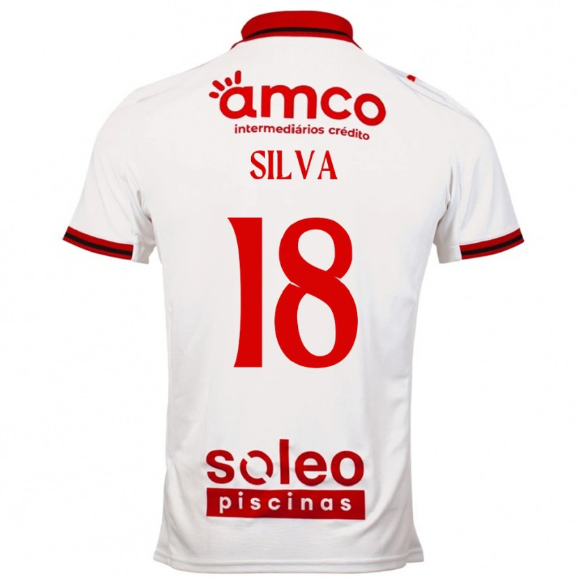 Danxen Mulher Camisola Dani Silva #18 Branco Vermelho Alternativa 2025/26 Camisa