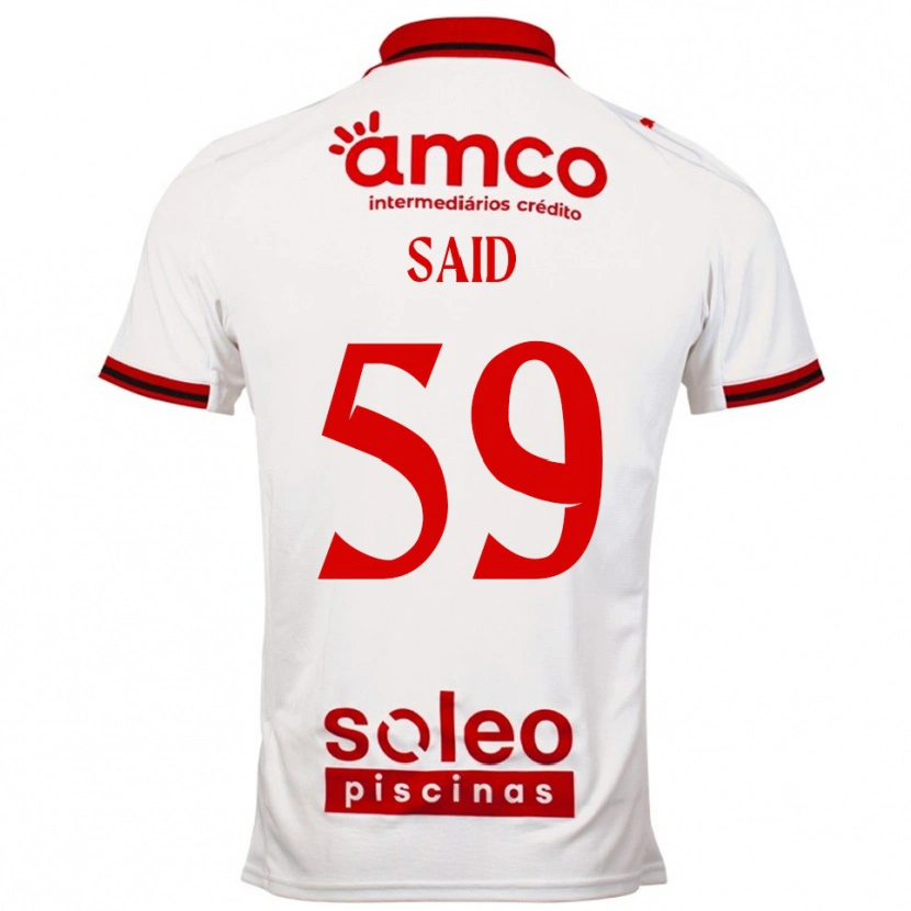 Danxen Mulher Camisola Yan Said #59 Branco Vermelho Alternativa 2025/26 Camisa