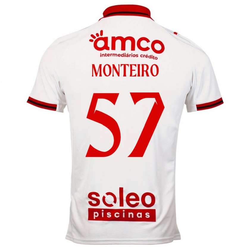 Danxen Mulher Camisola Jordan Monteiro #57 Branco Vermelho Alternativa 2025/26 Camisa