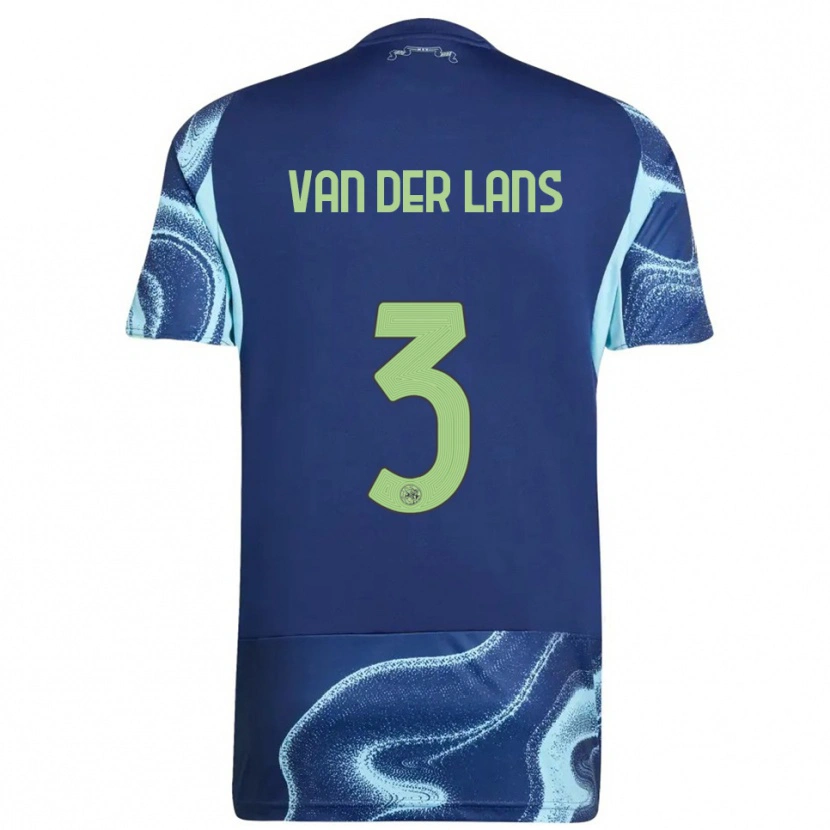 Danxen Mulher Camisola Mylo Van Der Lans #3 Marinho Azul Celeste Alternativa 2025/26 Camisa