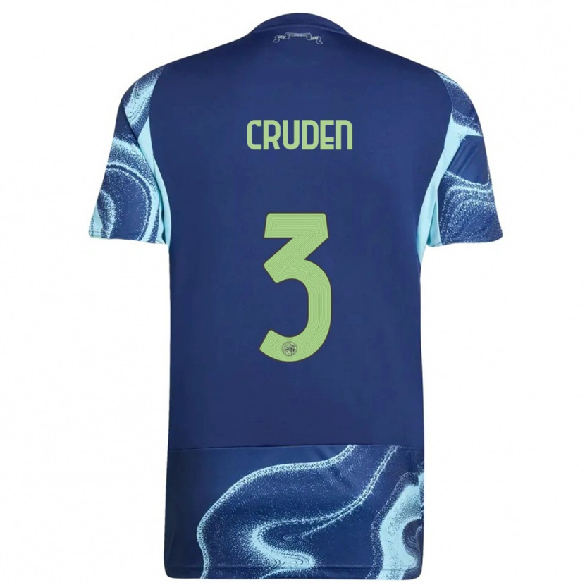 Danxen Mulher Camisola Joeri Cruden #3 Marinho Azul Celeste Alternativa 2025/26 Camisa