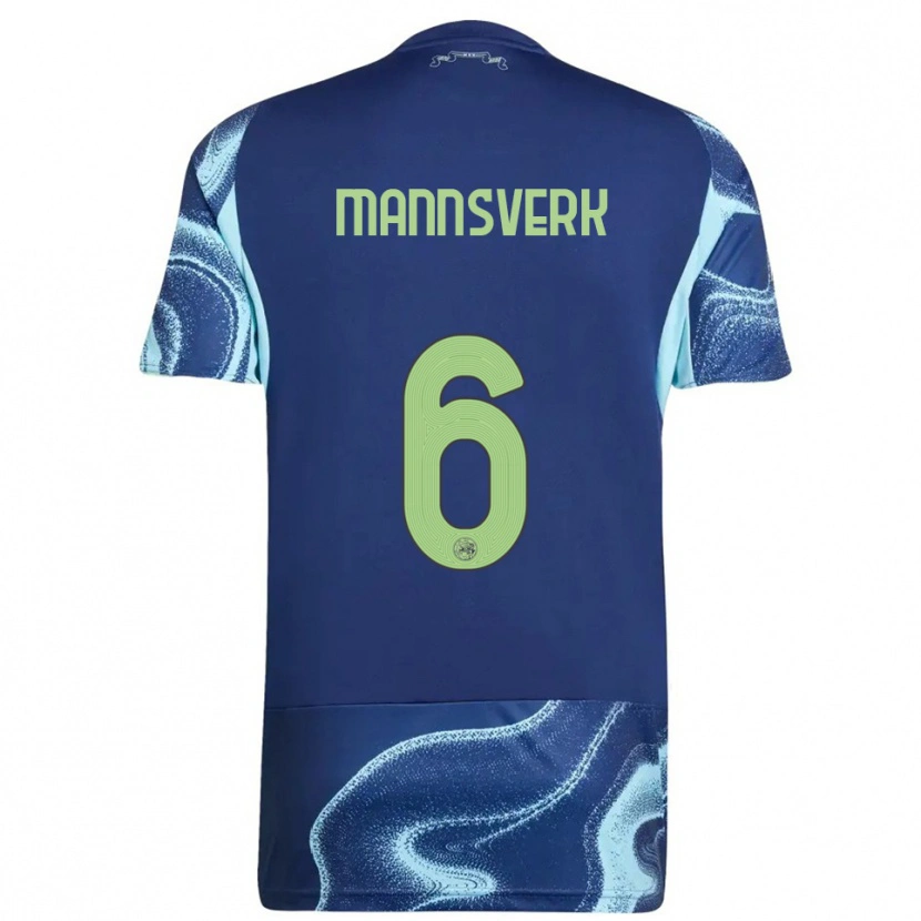 Danxen Mulher Camisola Sivert Mannsverk #6 Marinho Azul Celeste Alternativa 2025/26 Camisa