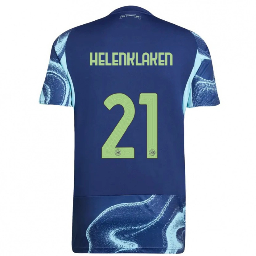 Danxen Mulher Camisola Sjors Helenklaken #21 Marinho Azul Celeste Alternativa 2025/26 Camisa