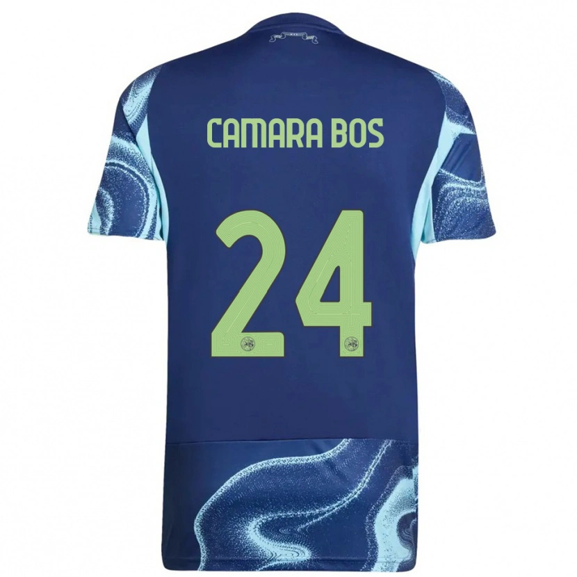 Danxen Mulher Camisola Daniel Camara Bos #24 Marinho Azul Celeste Alternativa 2025/26 Camisa