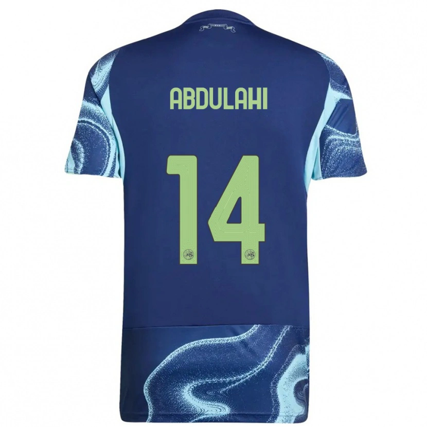 Danxen Mulher Camisola Liban Abdulahi #14 Marinho Azul Celeste Alternativa 2025/26 Camisa