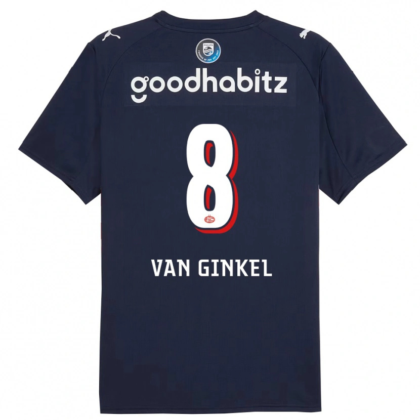 Danxen Mulher Camisola Marco Van Ginkel #8 Marinho Branco Alternativa 2025/26 Camisa