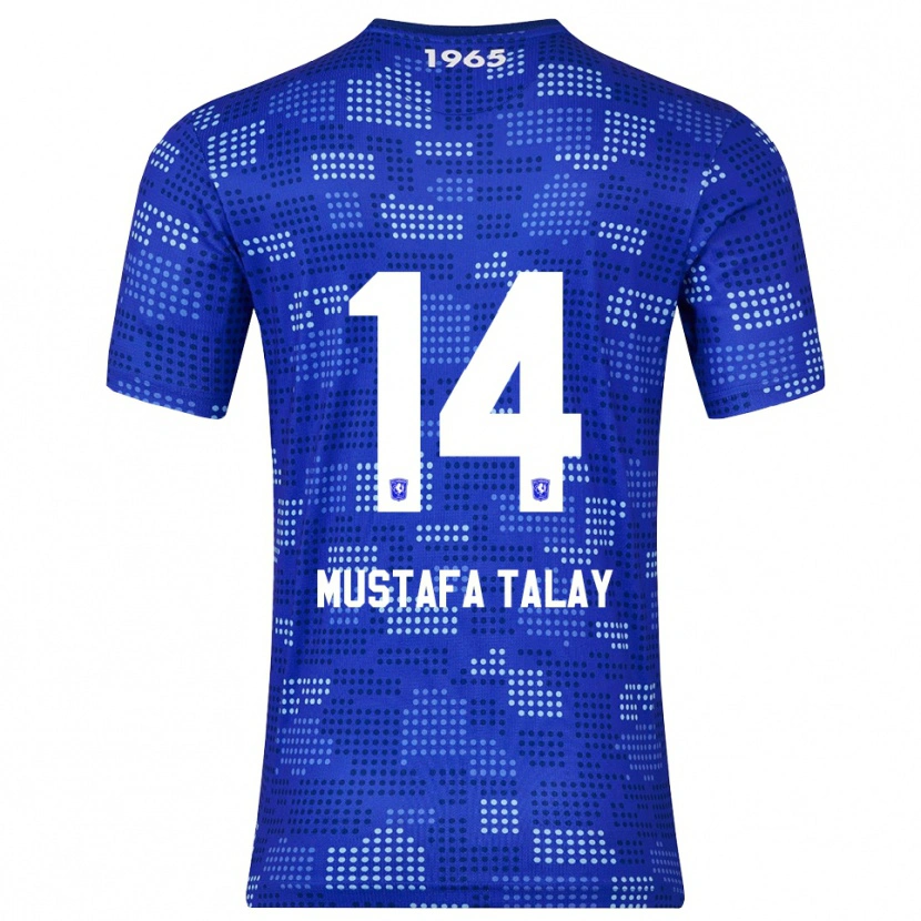 Danxen Mulher Camisola Kaan Mustafa Talay #14 Azul Azul Celeste Alternativa 2025/26 Camisa