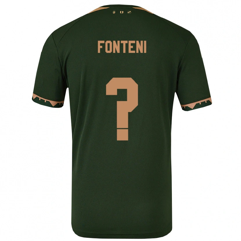 Danxen Mulher Camisola Jahlani Fonteni #0 Verde Dourado Alternativa 2025/26 Camisa