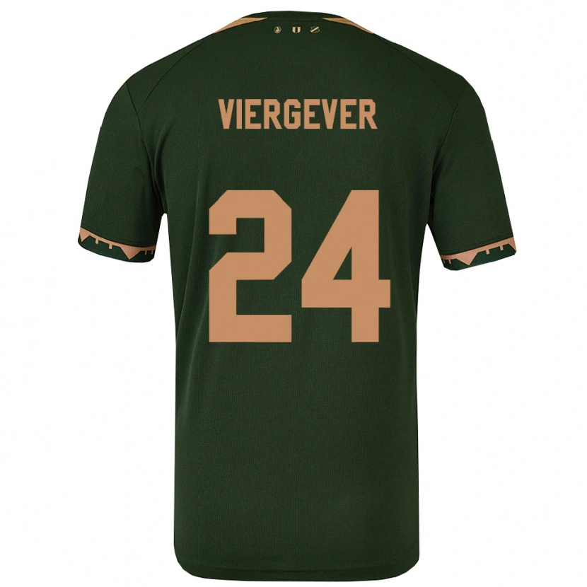 Danxen Mulher Camisola Nick Viergever #24 Verde Dourado Alternativa 2025/26 Camisa