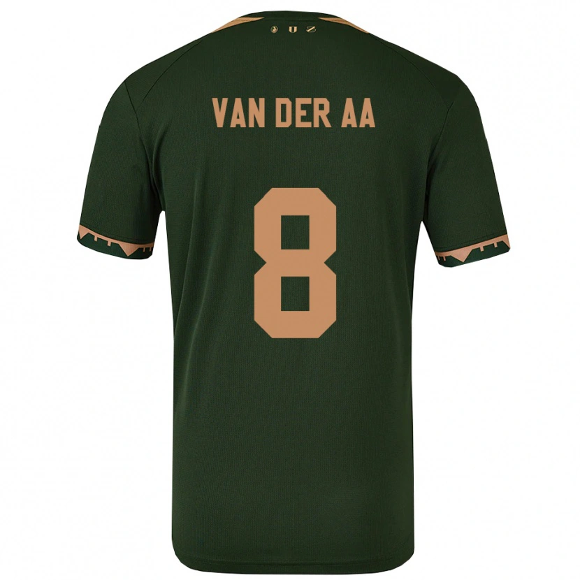 Danxen Mulher Camisola Victor Van Der Aa #8 Verde Dourado Alternativa 2025/26 Camisa