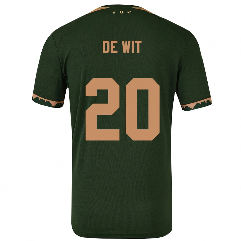 Danxen Mulher Camisola Dani De Wit #20 Verde Dourado Alternativa 2025/26 Camisa