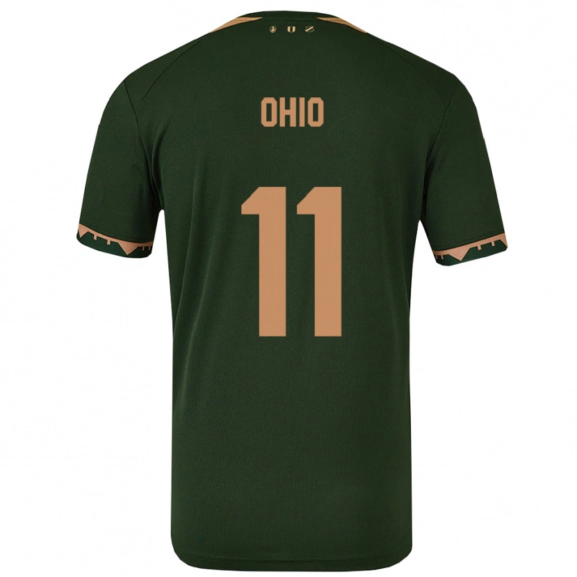 Danxen Mulher Camisola Noah Ohio #11 Verde Dourado Alternativa 2025/26 Camisa