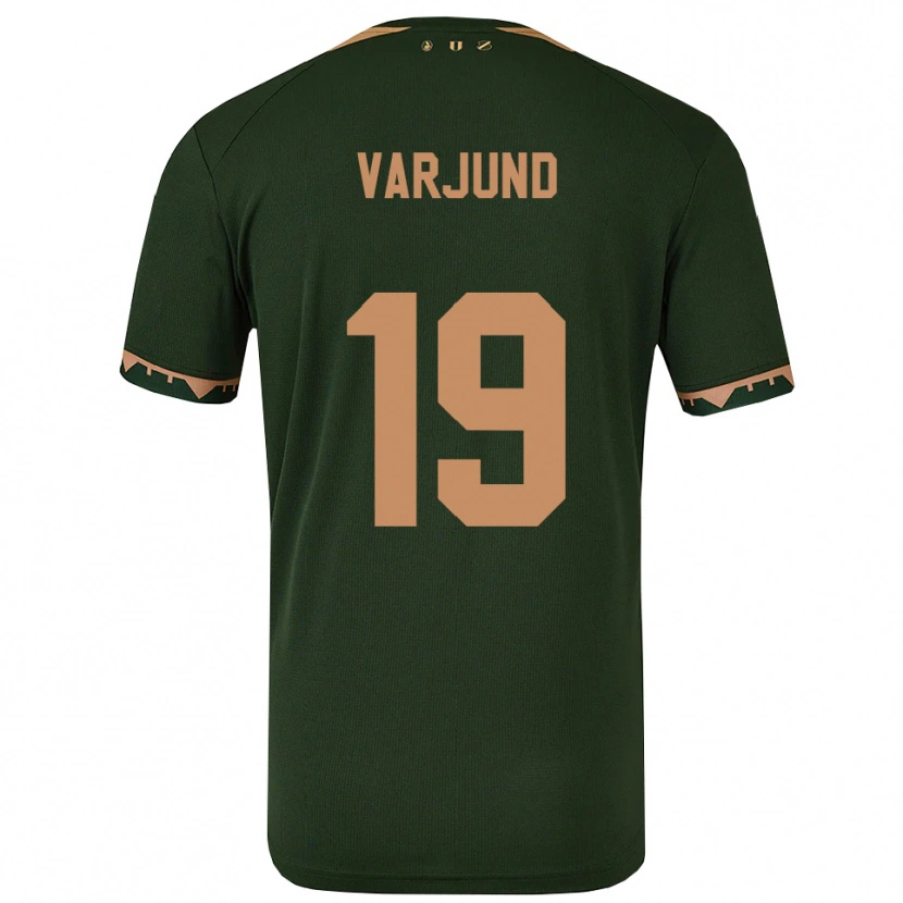 Danxen Mulher Camisola Tony Varjund #19 Verde Dourado Alternativa 2025/26 Camisa