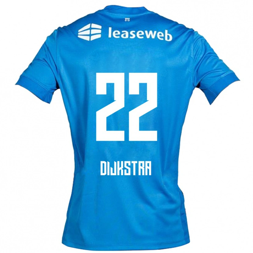Danxen Mulher Camisola Elijah Dijkstra #22 Azul Branco Alternativa 2025/26 Camisa