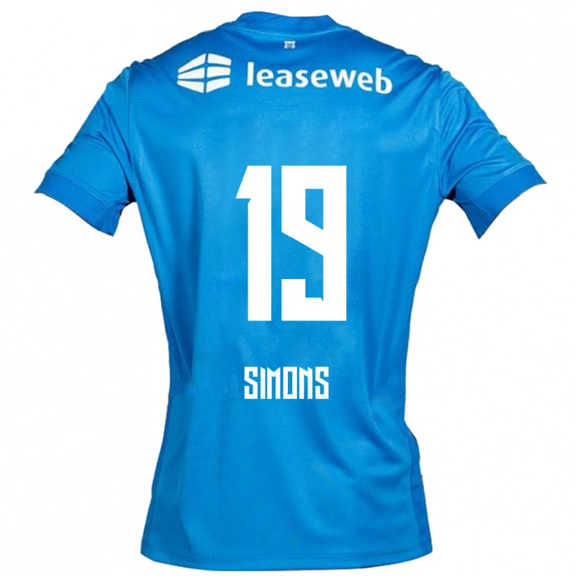 Danxen Mulher Camisola Saviola Simons #19 Azul Branco Alternativa 2025/26 Camisa
