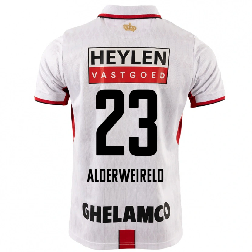 Danxen Mulher Camisola Toby Alderweireld #23 Branco Vermelho Alternativa 2025/26 Camisa