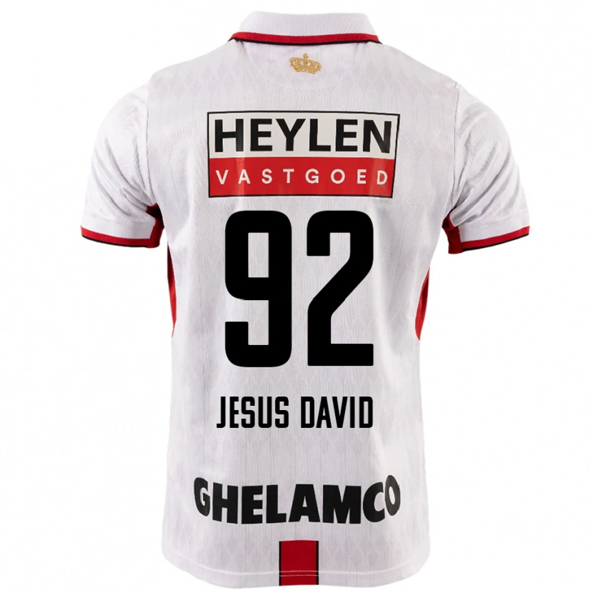 Danxen Mulher Camisola Gabriel Jesus David #92 Branco Vermelho Alternativa 2025/26 Camisa