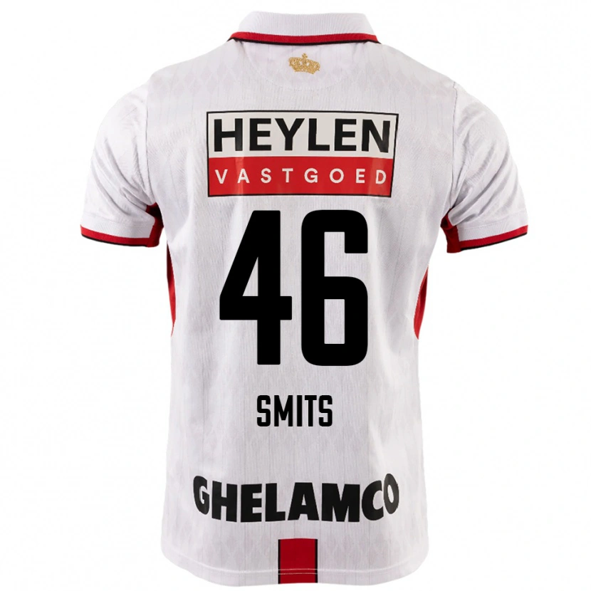 Danxen Mulher Camisola Milan Smits #46 Branco Vermelho Alternativa 2025/26 Camisa