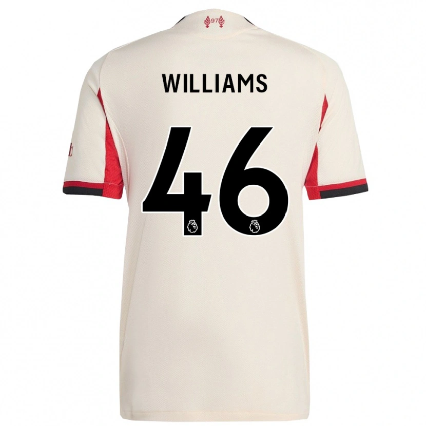 Danxen Mulher Camisola Rhys Williams #46 Branco Preto Alternativa 2025/26 Camisa