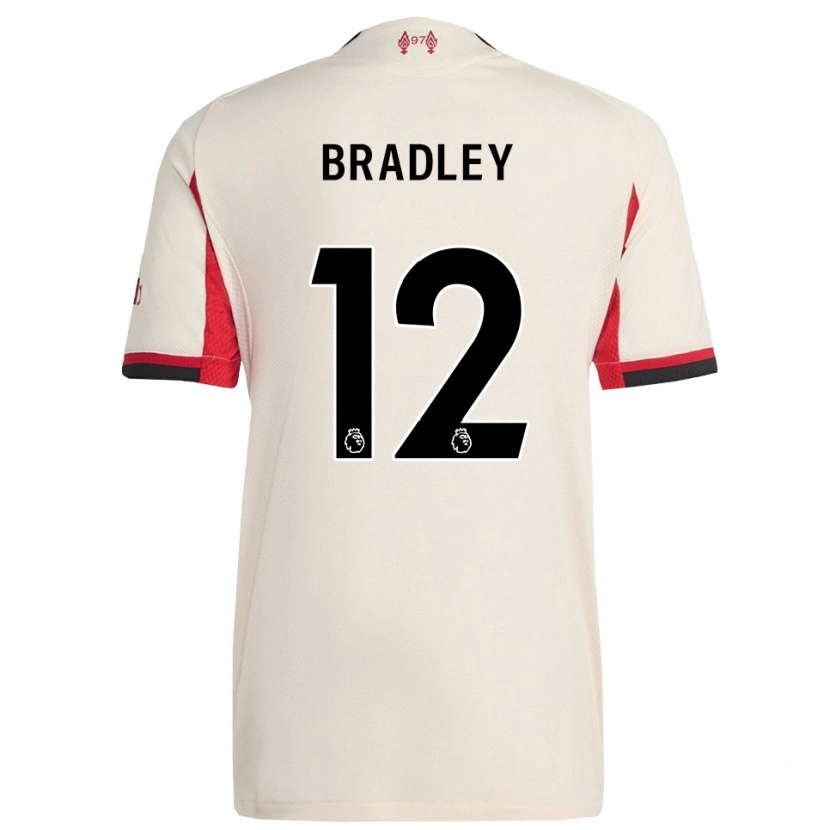 Danxen Mulher Camisola Conor Bradley #12 Branco Preto Alternativa 2025/26 Camisa