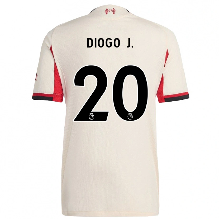 Danxen Mulher Camisola Diogo Jota #20 Branco Preto Alternativa 2025/26 Camisa