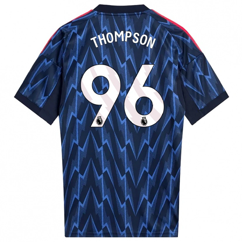 Danxen Mulher Camisola Kyran Thompson #96 Marinho Vermelho Alternativa 2025/26 Camisa
