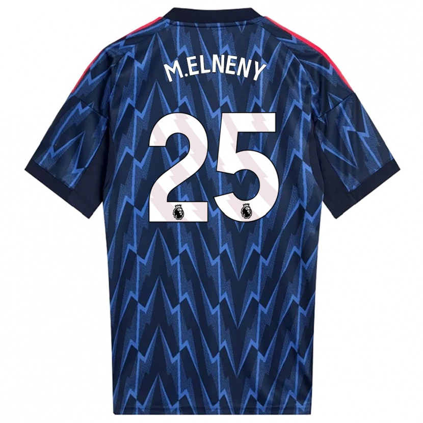 Danxen Mulher Camisola Mohamed Elneny #25 Marinho Vermelho Alternativa 2025/26 Camisa