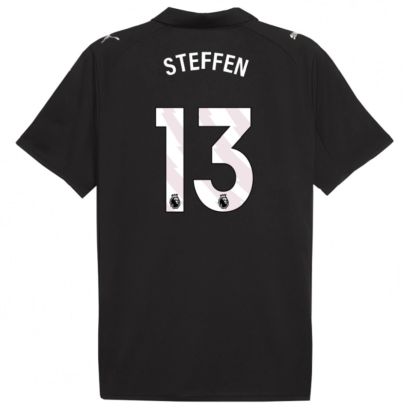 Danxen Mulher Camisola Zack Steffen #13 Preto Branco Alternativa 2025/26 Camisa