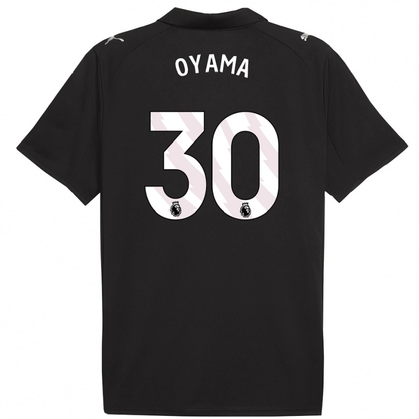 Danxen Mulher Camisola Aemu Oyama #30 Preto Branco Alternativa 2025/26 Camisa