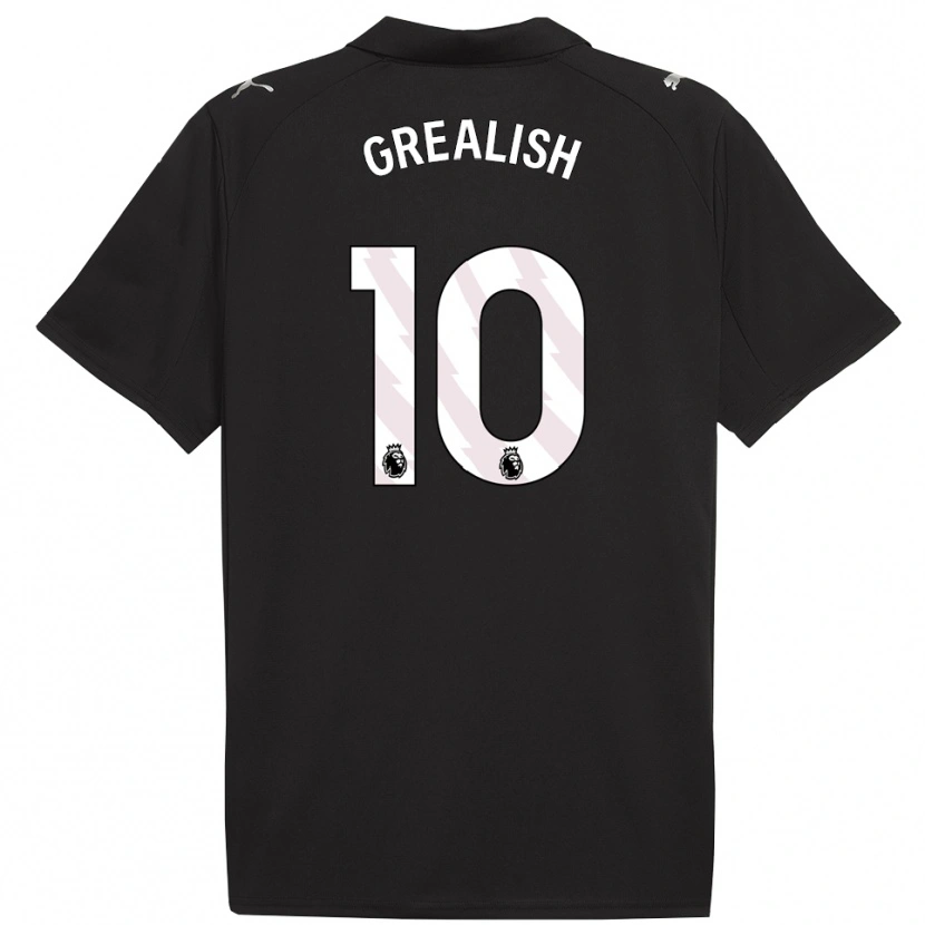 Danxen Mulher Camisola Jack Grealish #10 Preto Branco Alternativa 2025/26 Camisa