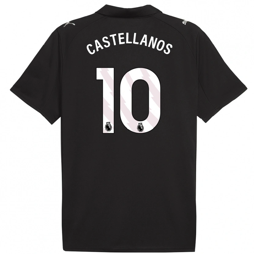 Danxen Mulher Camisola Deyna Castellanos #10 Preto Branco Alternativa 2025/26 Camisa