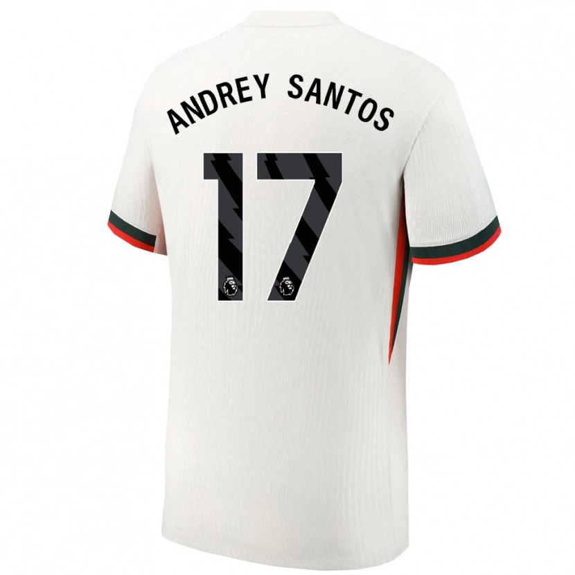 Danxen Mulher Camisola Andrey Santos #17 Branco Verde Alternativa 2025/26 Camisa