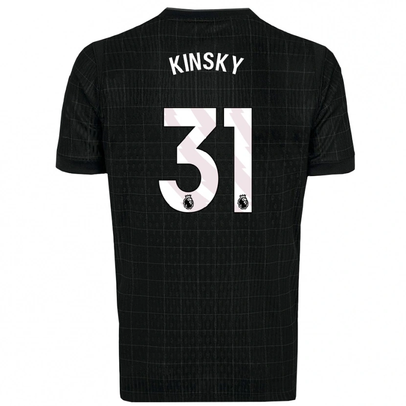 Danxen Mulher Camisola Antonín Kinský #31 Preto Cinza Alternativa 2025/26 Camisa