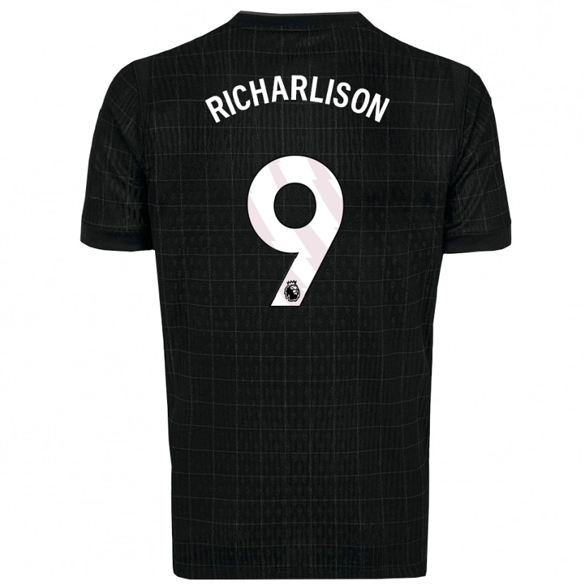 Danxen Mulher Camisola Richarlison #9 Preto Cinza Alternativa 2025/26 Camisa