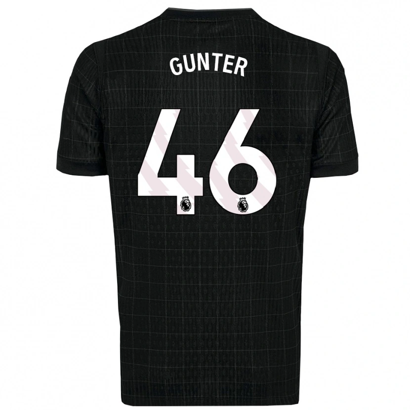 Danxen Mulher Camisola Luca Gunter #46 Preto Cinza Alternativa 2025/26 Camisa