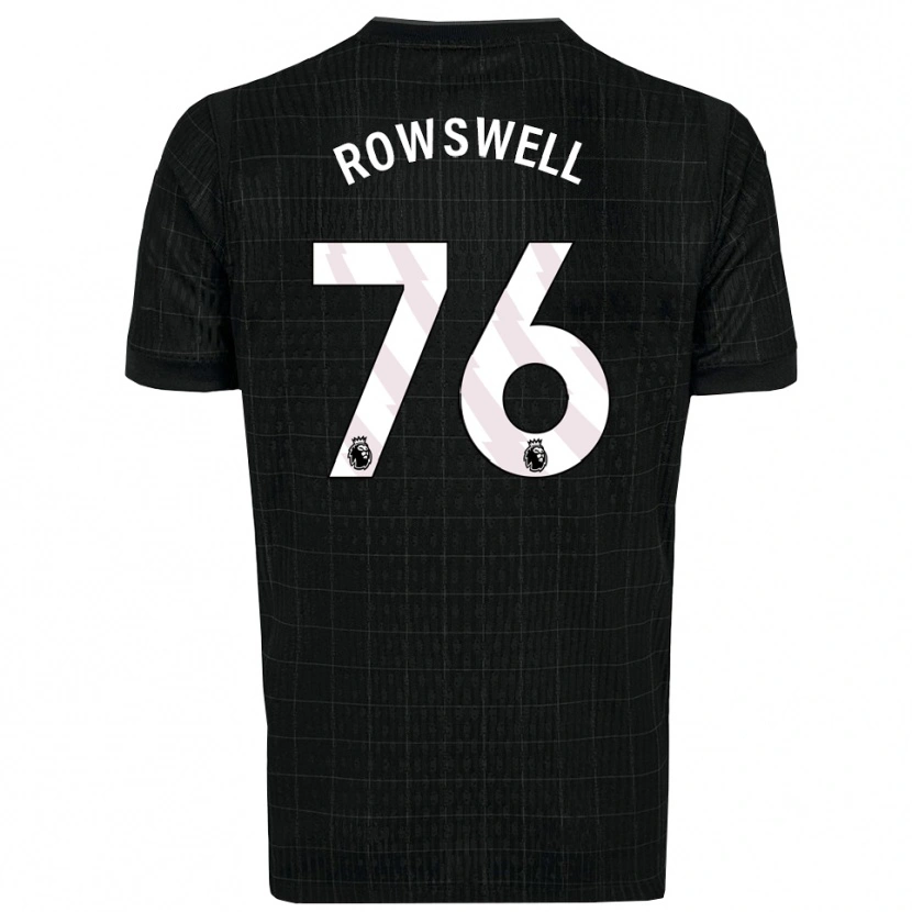 Danxen Mulher Camisola James Rowswell #76 Preto Cinza Alternativa 2025/26 Camisa