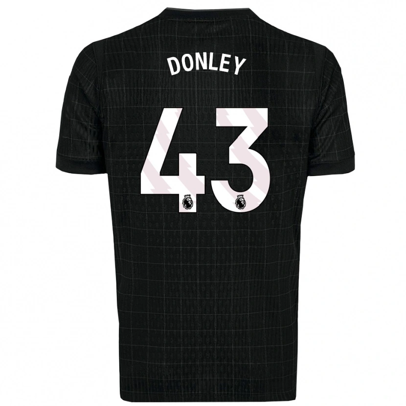 Danxen Mulher Camisola Jamie Donley #43 Preto Cinza Alternativa 2025/26 Camisa