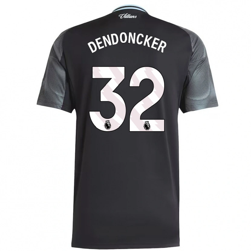 Danxen Mulher Camisola Leander Dendoncker #32 Preto Azul Celeste Alternativa 2025/26 Camisa