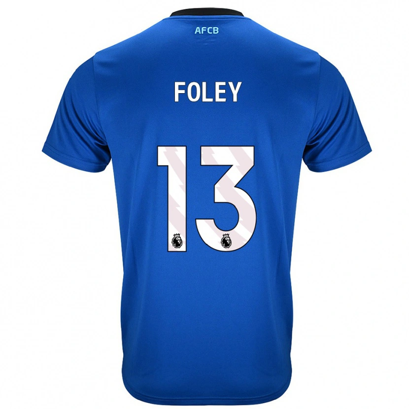 Danxen Mulher Camisola Erin Foley #13 Azul Preto Alternativa 2025/26 Camisa