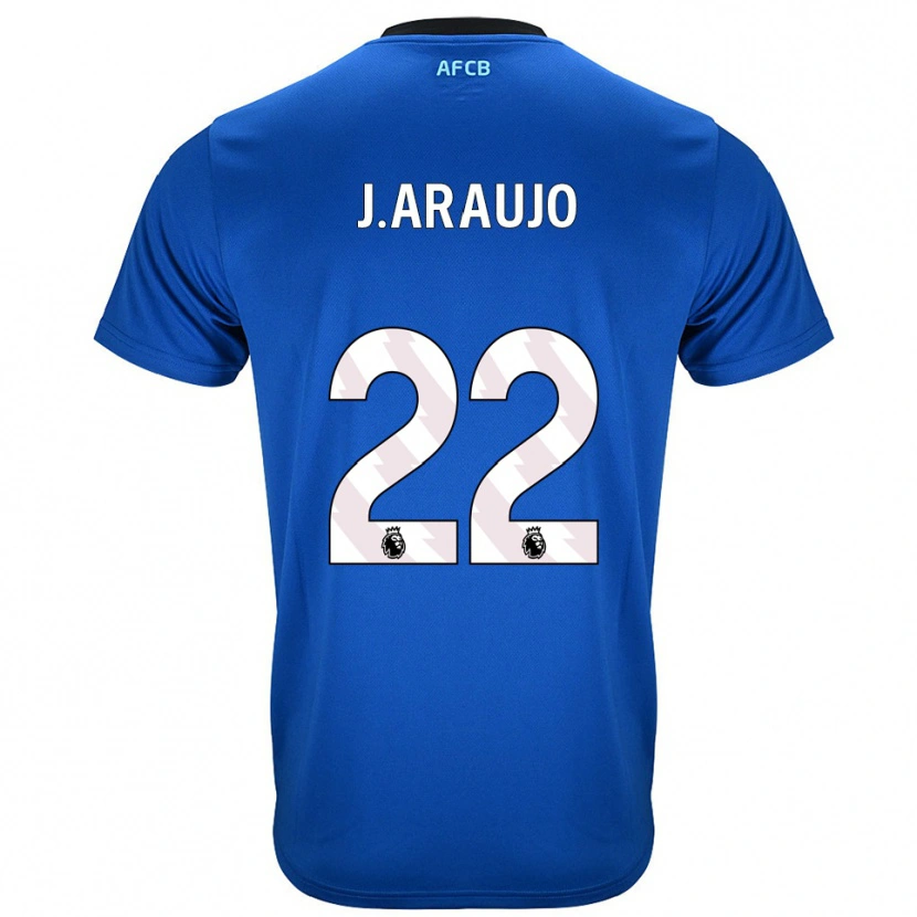 Danxen Mulher Camisola Julián Araujo #22 Azul Preto Alternativa 2025/26 Camisa