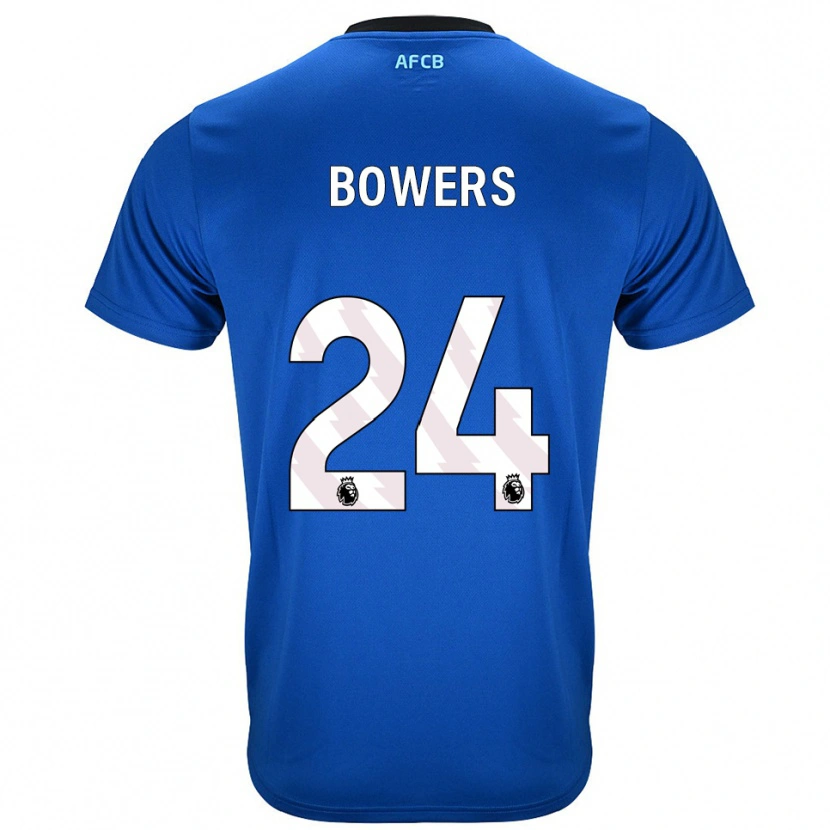 Danxen Mulher Camisola Kelci Bowers #24 Azul Preto Alternativa 2025/26 Camisa