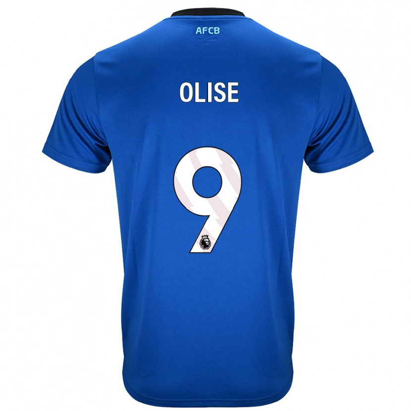 Danxen Mulher Camisola Josh Hamilton-Olise #9 Azul Preto Alternativa 2025/26 Camisa