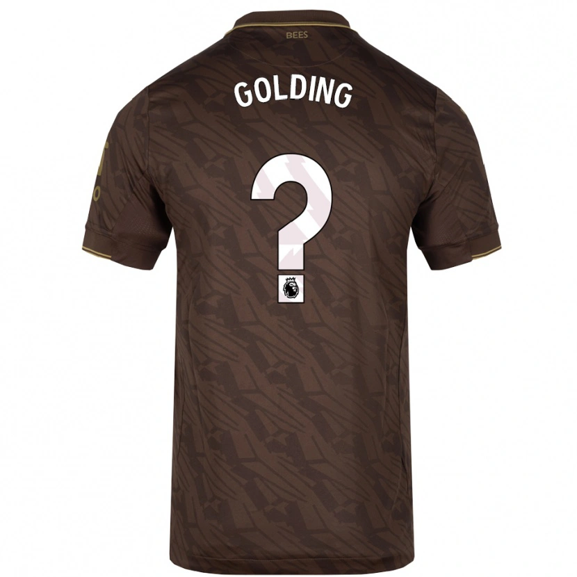 Danxen Mulher Camisola Aidan Golding #0 Marrom Dourado Alternativa 2025/26 Camisa