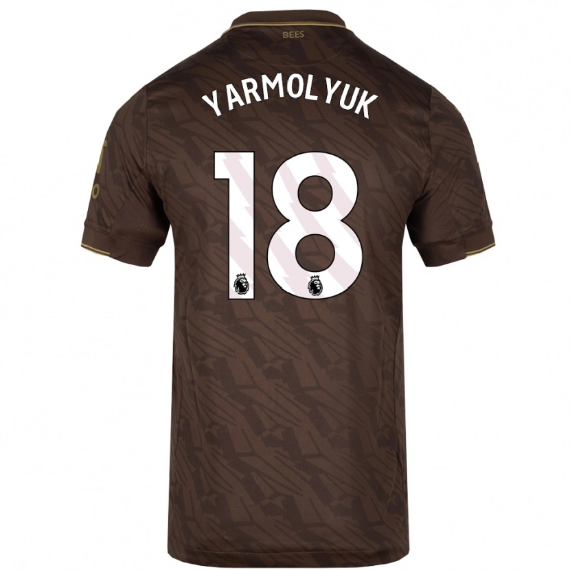 Danxen Mulher Camisola Yegor Yarmolyuk #18 Marrom Dourado Alternativa 2025/26 Camisa