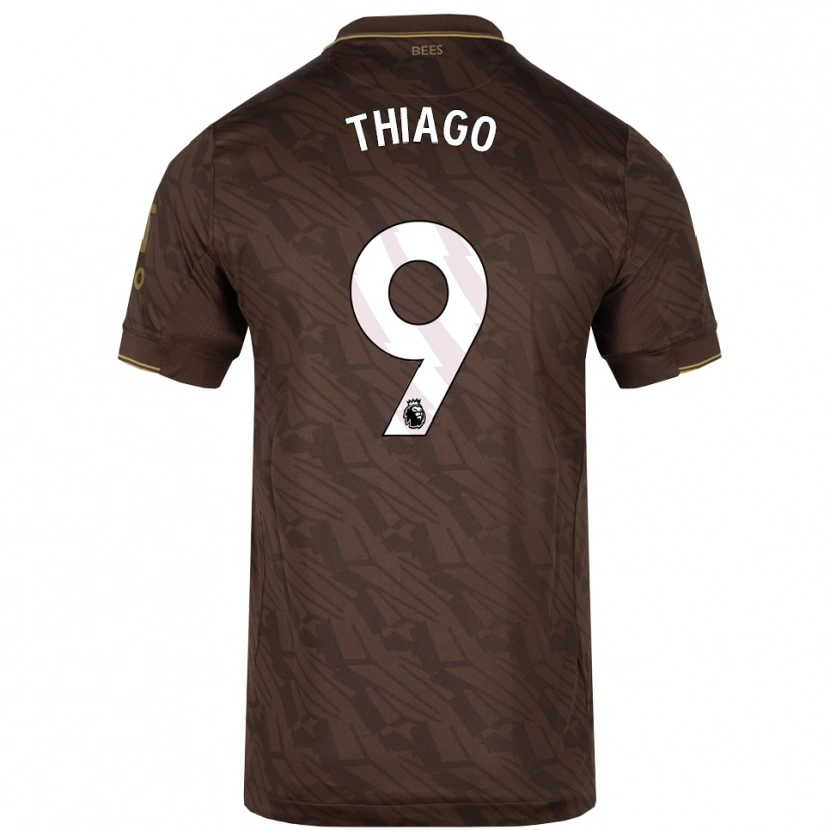 Danxen Mulher Camisola Igor Thiago #9 Marrom Dourado Alternativa 2025/26 Camisa