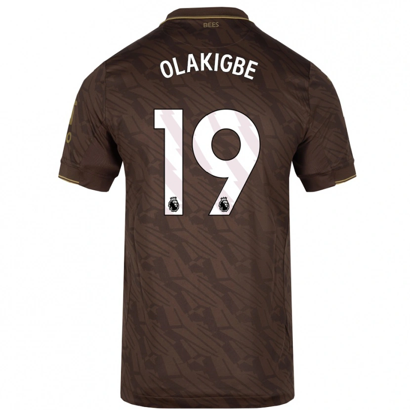 Danxen Mulher Camisola Michael Olakigbe #19 Marrom Dourado Alternativa 2025/26 Camisa