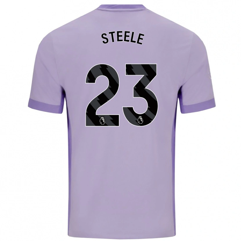 Danxen Mulher Camisola Jason Steele #23 Roxo Taro Branco Alternativa 2025/26 Camisa