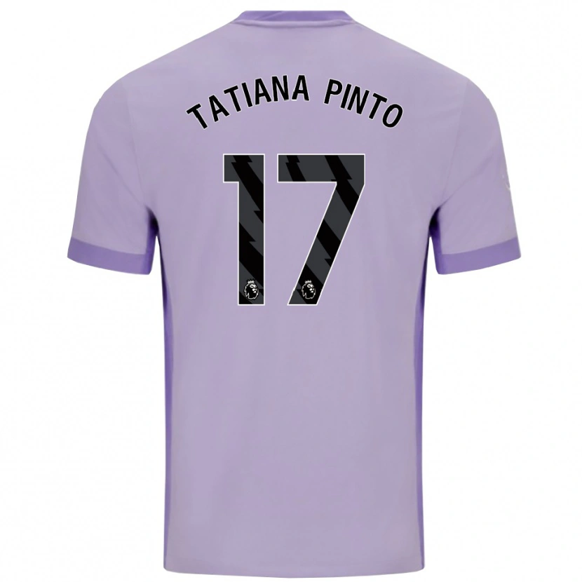 Danxen Mulher Camisola Tatiana Vanessa Ferreira Pinto #17 Roxo Taro Branco Alternativa 2025/26 Camisa