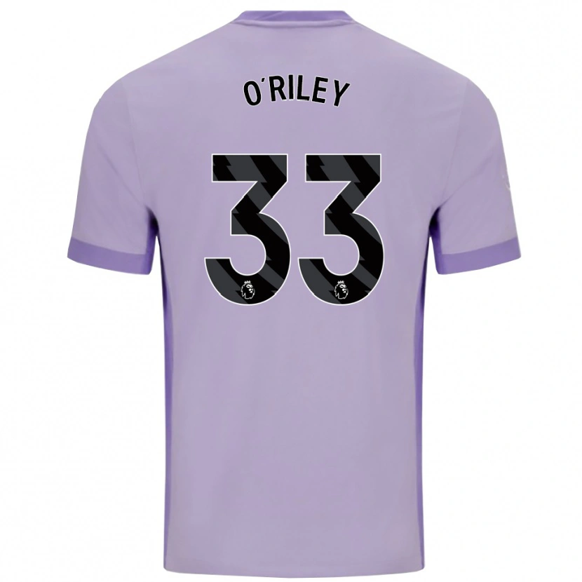Danxen Mulher Camisola Matt O'riley #33 Roxo Taro Branco Alternativa 2025/26 Camisa